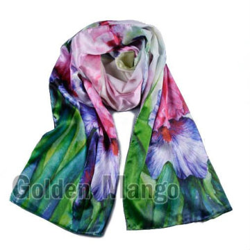 100% silk fashion digital printing fashion shawls